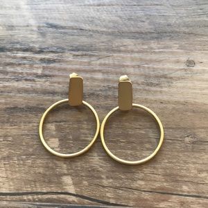 Anthropologie gold hoop earrings